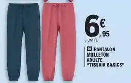 E.Leclerc Pantalon molleton adulte tissaia basics offre