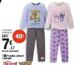 E.Leclerc Disney - pyjama jersey enfant offre