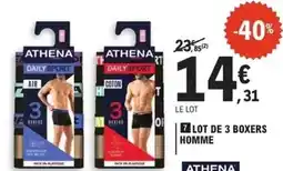 E.Leclerc Athena - lot de 3 boxers homme offre