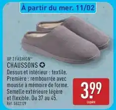 ALDI Up2fashion - chaussons offre