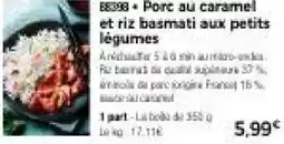 Thiriet Porc au caramel et riz basmati aux petits légumes offre