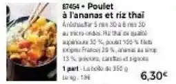 Thiriet Poulet à l'ananas et riz thai offre