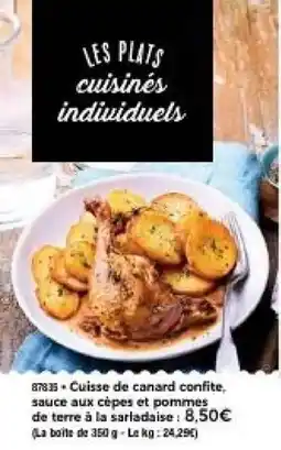 Thiriet Cuisse de canard confite, sauce aux cépes et pommes de terre à la sarladaise offre