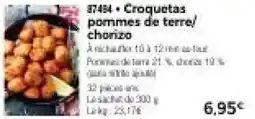 Thiriet Croquetas pommes de terre, chorizo offre
