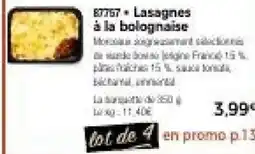 Thiriet Lasagnes à la bolognaise offre