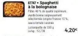 Thiriet Spaghetti à la bolognaise offre