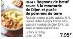 Thiriet Rognons de bœuf, sauce à la moutarde de dijon et purée de pommes de terre offre