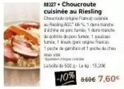 Thiriet Choucroute cuisinée au riesling offre