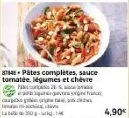Thiriet Pâtes complètes, sauce tomatée, légumes et chèvre offre