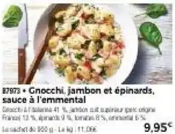 Thiriet Gnocchi jambon et épinards, sauce à l'emmental offre