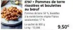 Thiriet Pommes de terre rissolées et boulettes au bœuf offre