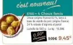 Thiriet 4 choux farcis offre