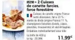 Thiriet 2 cuisses de canette farcies farce forestière offre