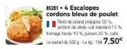 Thiriet 4 Escalopes cordons bleus de poulet offre