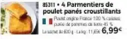 Thiriet 4 Parmentiers de poulet panés croustillants offre