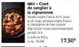 Thiriet Civet de sanglier à la vigneronne offre