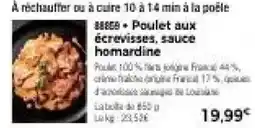 Thiriet Poulet aux écrevisses, sauce homardine offre
