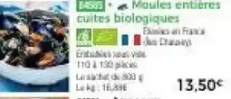 Thiriet Moules entières cuites biologiques offre