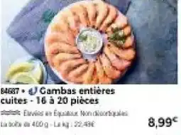 Thiriet Gambas entières cuites - 16 à 20 pièces offre