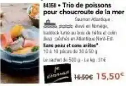 Thiriet Trio de poissons pour choucroute de la mer offre