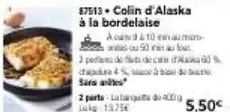 Thiriet Colin d'alaska à la bordelaise offre