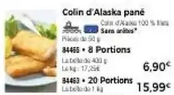 Thiriet Colin d'alaska pané offre