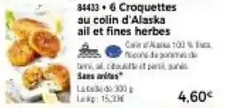 Thiriet 6 Croquettes au colin d'Alaska ail et fines herbes offre