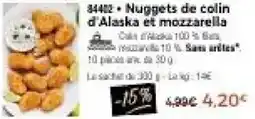 Thiriet Nuggets de colin d'alaska et mozzarella offre
