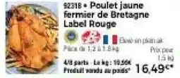 Thiriet Poulet jaune fermier de bretagne label rouge offre