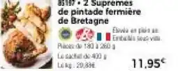 Thiriet 2 supremes de pintade fermière de bretagne offre