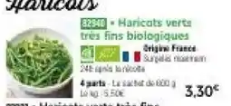 Thiriet Haricots verts très fins biologiques offre