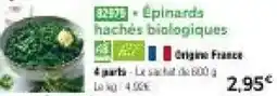 Thiriet Épinards hachés biologiques offre