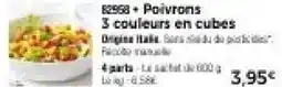 Thiriet Poivrons 3 couleurs en cubes offre