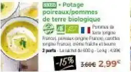 Thiriet Potage poireaux,pommes de terre biologique offre