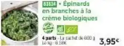 Thiriet Épinards en branches à la crème biologiques offre