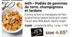 Thiriet Poélée de pommes de terre, champignons et lardons offre