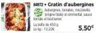 Thiriet Gratin d'aubergines offre