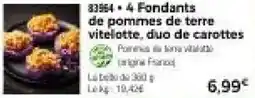 Thiriet 4 Fondants de pommes de terre vitelotte, duo de carottes offre