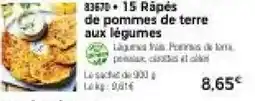 Thiriet 15 rapes de pommes de terre aux légumes offre