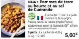 Thiriet Pommes de terre au beurre et au sel de guérande offre