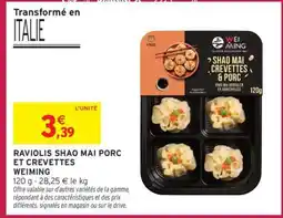 Intermarché RAVIOLIS SHAO MAI PORC ET CREVETTES WEIMING offre