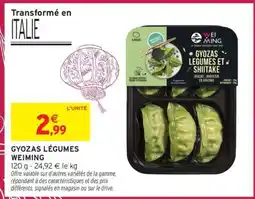 Intermarché GYOZAS LÉGUMES WEIMING offre