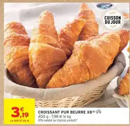 Intermarché CROISSANT PUR BEURRE X8 offre