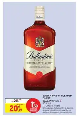 Intermarché SCOTCH WHISKY BLENDED FINEST offre