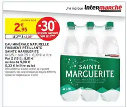 Intermarché Eau Minérale Naturelle Finement Pétillante Sainte Marguerite offre