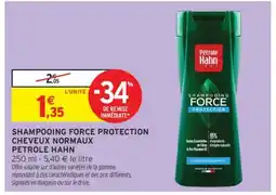 Intermarché SHAMPOOING FORCE PROTECTION CHEVEUX NORMAUX PETROLE HAHN offre