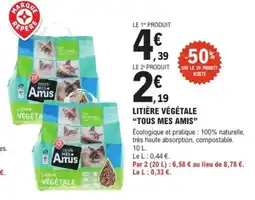 E.Leclerc Brico Litière végétale tous mes amis offre