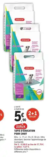 E.Leclerc Brico Tapis d'éducation pour chiot zolux offre