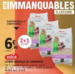 E.Leclerc Brico Litière végétale de chambiose zolux offre
