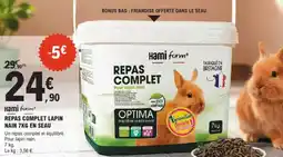 E.Leclerc Brico Hami form repas complet lapin nain en seau offre